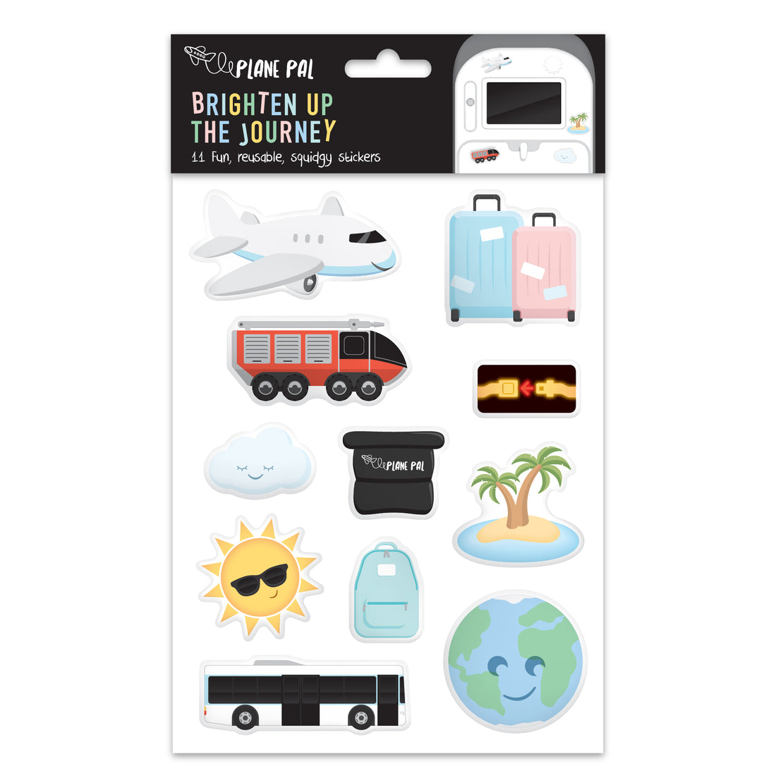 Plane Pal Reusable Squidgy Stickers